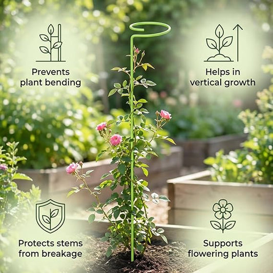 16-Inch Metal Plant Trellis, Heavy-Duty Garden Support for Climbing Plants, 16 x 2 Inches