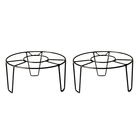 Heavy-Duty Metal Plant Stand – Round Iron Planter Holder with 50kg Load Capacity – Rust-Resistant Flower Pot Stand for Indoor & Outdoor Garden, Balcony & Living Room (Black)