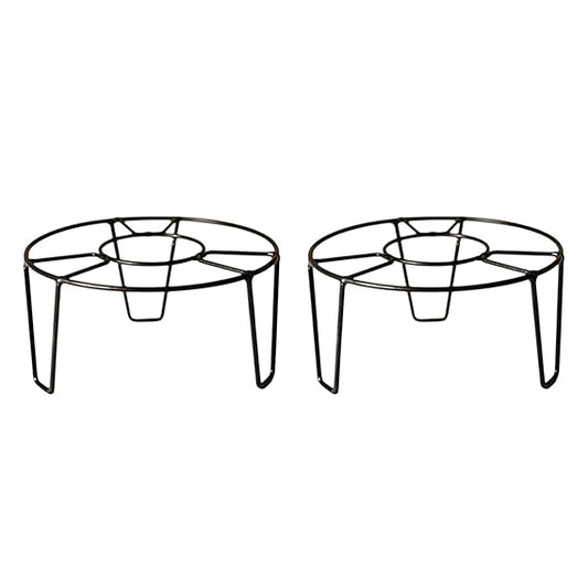 Heavy-Duty Metal Plant Stand – Round Iron Planter Holder with 50kg Load Capacity – Rust-Resistant Flower Pot Stand for Indoor & Outdoor Garden, Balcony & Living Room (Black)