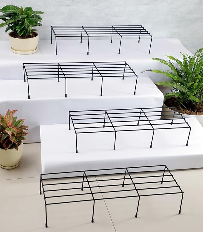 Heavy Metal Flower Pot/Plant Stand for Home Garden Balcony Living Room Decor 24 Inches (Black-Set of 1)/ Weight Capacity 120kgs