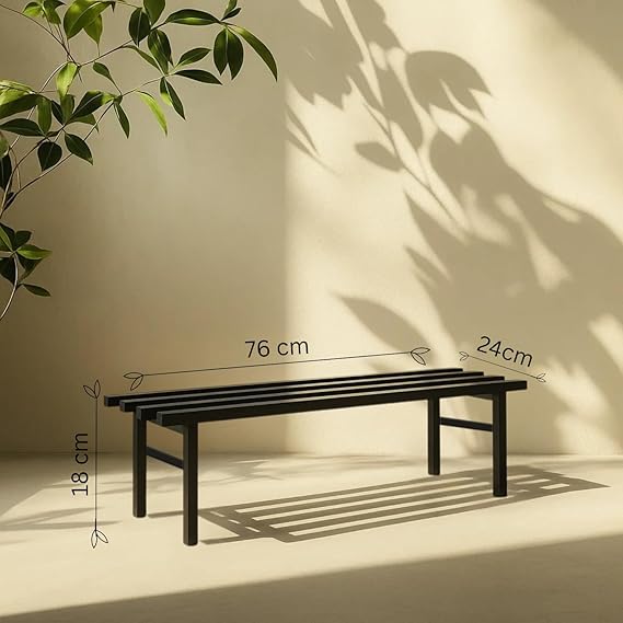 Elevate Square Tube Plant Stand (Set of 2) | Heavy Duty Iron Pot Stand for Balcony, Home Decor, Indoor and Outdoor Use (Black)