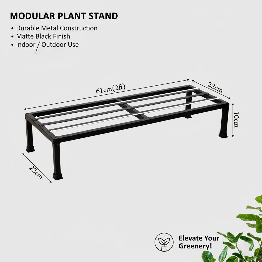 24 Inch Heavy-Duty Thick Metal Plant Stand 4 Pc/Plant Stand for Indoor & Outdoor | Plant Stand for Balcony, Garden/Patio, Apartment/Home Decoration | Anti Rust Plant Shelf