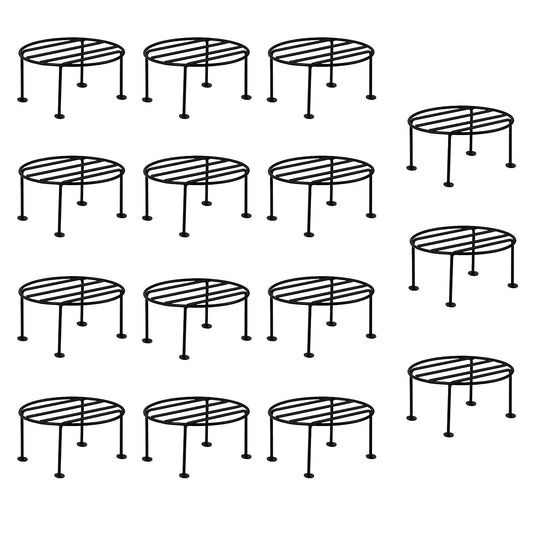 Metal Plant Stand for Indoor & Outdoor – Heavy-Duty Iron Flower Pot Holder, 50kg Capacity, Rust-Proof Round Planter Stand for Garden, Balcony & Home Decor