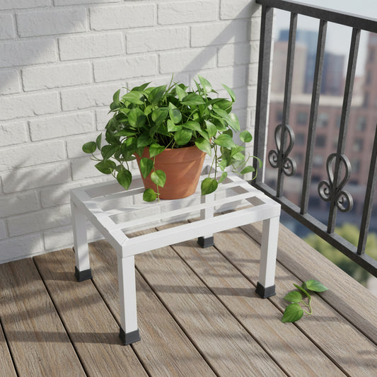 Square Metal Plant Stand for Balcony, Indoor & Outdoor | Rust-Resistant Sturdy Planter Holder for Home, Patio & Garden Décor |Flower Pot Stand Set of 2